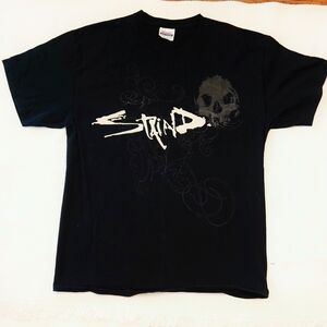 Hanes Black Stained Band Graphic Tee